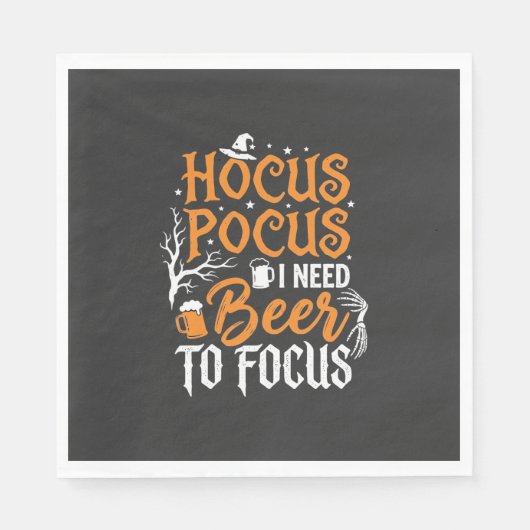 Hocus Pocus Bier Halloween Design_1 Serviette (Vorderseite)