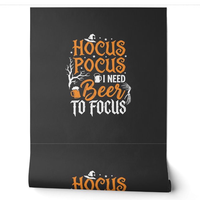 Hocus Pocus Bier Halloween Design_1 Tapete (Abrollen)