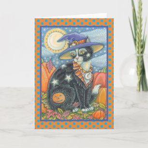 HOCUS POCUS BLACK CAT HALLOWEEN GREETING CARD Vers Karte