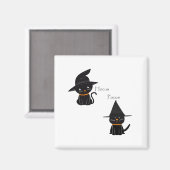 Hocus Pocus Black Cats Magnet (Vorderseite/Rückseite)