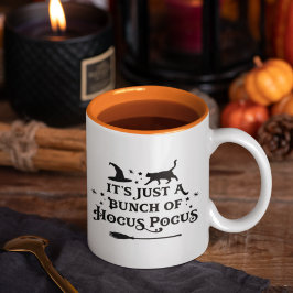 Hocus Pocus Black Halloween Zitat Zweifarbige Tasse