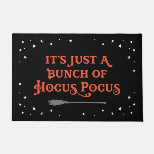 Hocus Pocus Black und Orange Halloween Zitat Fußmatte (Vorderseite)