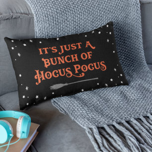 Hocus Pocus Black und Orange Halloween Zitat Lendenkissen