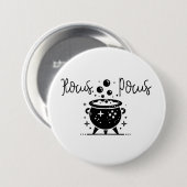 Hocus Pocus brodelnder Hexenkessel Halloween Button (Vorne & Hinten)