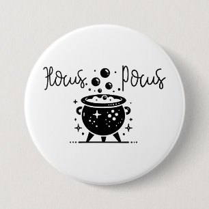 Hocus Pocus brodelnder Hexenkessel Halloween Button
