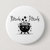 Hocus Pocus Bubbling Hexe Cauldron Halloween Button (Vorderseite)