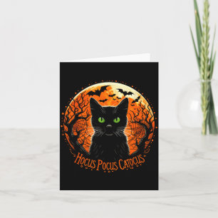Hocus Pocus Catocus Halloween schwarze Katzenliebh Karte