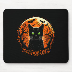 Hocus Pocus Catocus Halloween schwarze Katzenliebh Mousepad