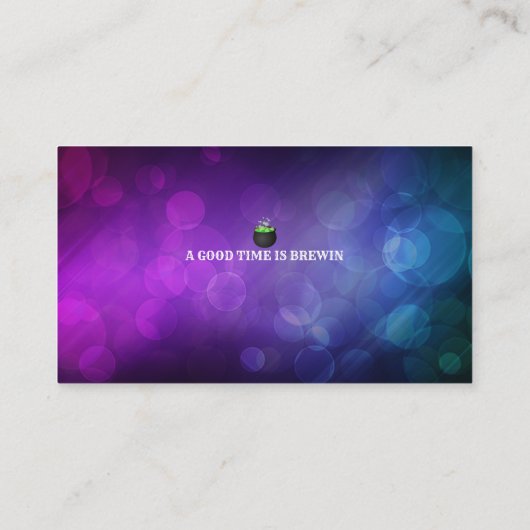 Hocus Pocus Einladungen Visitenkarten (Rückseite)