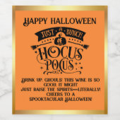 HOCUS POCUS: Enchanting Halloween Bottle Labels! Weinetikett (Einzelnes Label)