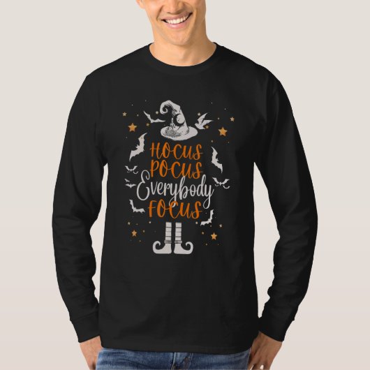 Hocus Pocus Everybody Fokus halloween Teacher T-Shirt (Vorderseite)
