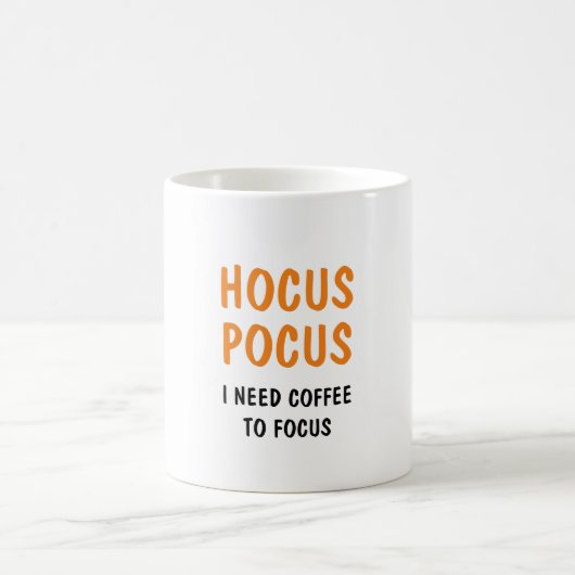 Hocus Pocus Funny Halloween Zitat | Orange Kaffeetasse (Mittel)