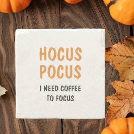 Hocus Pocus Funny Halloween Zitat | Orange Steinuntersetzer