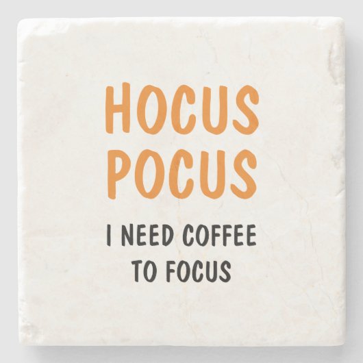 Hocus Pocus Funny Halloween Zitat | Orange Steinuntersetzer (Vorderseite)
