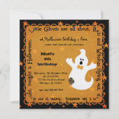 Hocus Pocus Ghost Birthday Einladung (Vorderseite)