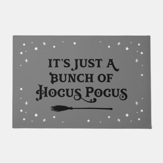 Hocus Pocus Grau und Black Halloween Zitat Fußmatte (Vorderseite)