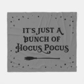 Hocus Pocus Grey Halloween Zitat Fleecedecke (Vorderseite (Horizontal))