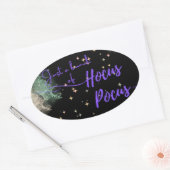 Hocus Pocus Halloween Black Label Ovaler Aufkleber (Umschlag)