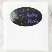 Hocus Pocus Halloween Black Label Ovaler Aufkleber (Tasche)