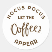 Hocus pocus Halloween Cafe Business-Aufkleber Runder Aufkleber (Vorderseite)