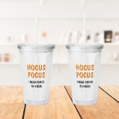 Hocus Pocus Halloween Coffee Tumbler | Funny Witch Acryltrinkbecher