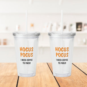 Hocus Pocus Halloween Coffee Tumbler Funny Witch Acryltrinkbecher