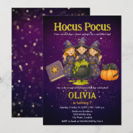 Hocus Pocus Halloween Geburtstagsparty Einladung