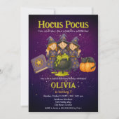 Hocus Pocus Halloween Geburtstagsparty Einladung (Vorderseite)
