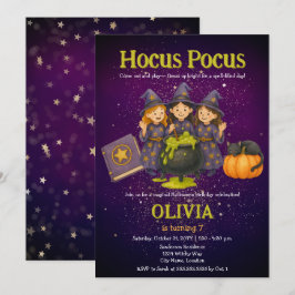 Hocus Pocus Halloween Geburtstagsparty Einladung