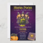 Hocus Pocus Halloween Geburtstagsparty Einladung (Vorderseite)