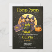 Hocus Pocus Halloween Geburtstagsparty Einladung (Vorderseite)