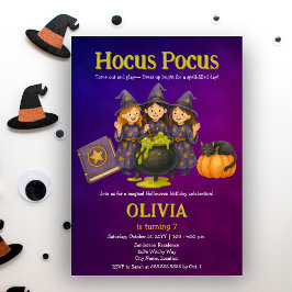 Hocus Pocus Halloween Geburtstagsparty Einladung