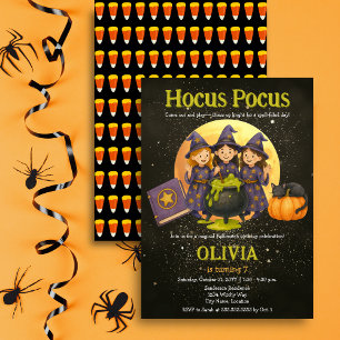 Hocus Pocus Halloween Geburtstagsparty Einladung