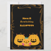 Hocus Pocus Halloween Hexengoldrahmen Spooky Dunke Karte (Rückseite)