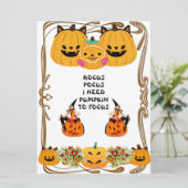 Hocus Pocus Halloween Hexenwerk Niedlich Karte (Stehend Vorderseite)