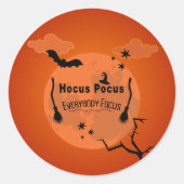Hocus Pocus Halloween Lehrer Runder Aufkleber (Vorderseite)