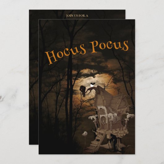 Hocus Pocus Halloween-Party Einladung (Vorne/Hinten)