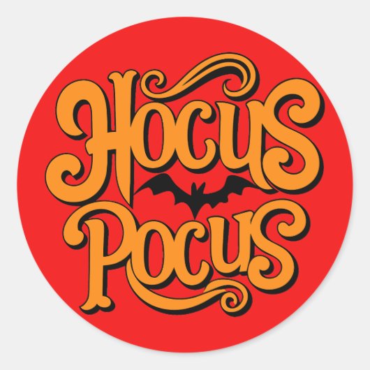 Hocus Pocus Halloween Runder Aufkleber (Vorderseite)