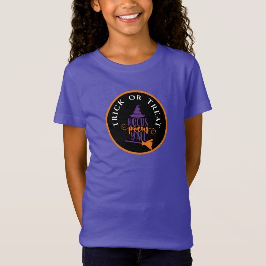 Hocus Pocus Halloween Trick oder Treat T-Shirt (Vorderseite)