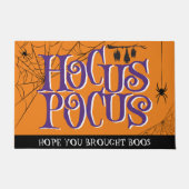 Hocus Pocus Halloween Typografie Orange Lila Fußmatte (Vorderseite)