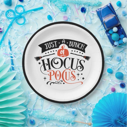 Hocus Pocus Halloween Typografie Pappteller (Party)