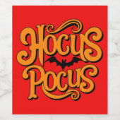Hocus Pocus Halloween Weinetikett (Einzelnes Label)