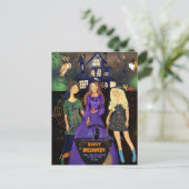 HOCUS POCUS HALLOWEEN WITCHES POSTKARTE (Stehend Vorderseite)
