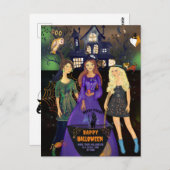 HOCUS POCUS HALLOWEEN WITCHES POSTKARTE (Vorne/Hinten)