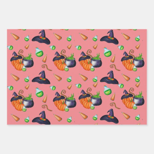 Hocus Pocus Halloween Zitat Frauen Geschenkpapier Set (Vorderseite 2)