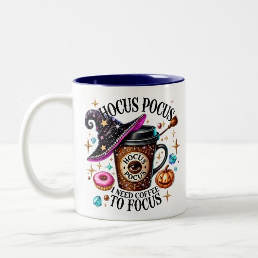 Hocus Pocus Halloween Zweifarbige Tasse (Links)