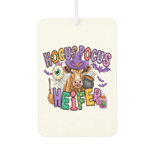 Hocus Pocus Heifer Halloween Cow Autolufterfrischer (Vorderseite)