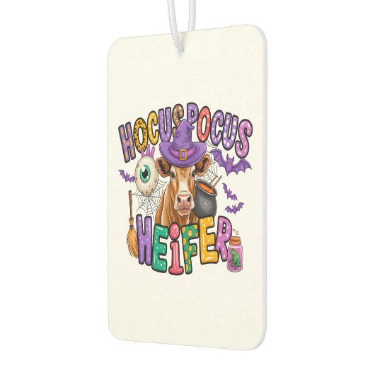 Hocus Pocus Heifer Halloween Cow Autolufterfrischer (Links)