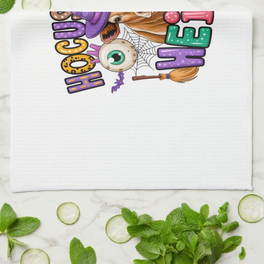 Hocus Pocus Heifer Halloween Cow Geschirrtuch (Gefaltet)