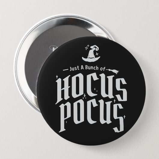 Hocus Pocus Hexe Funny Halloween Button (Vorne & Hinten)
